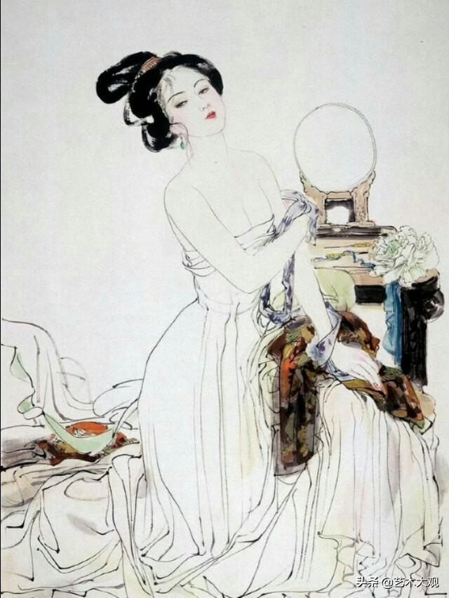 惊艳古典美人图苏维贤国画人物仕女作品欣赏