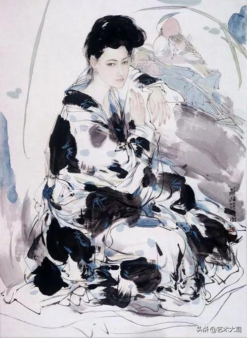 惊艳古典美人图苏维贤国画人物仕女作品欣赏